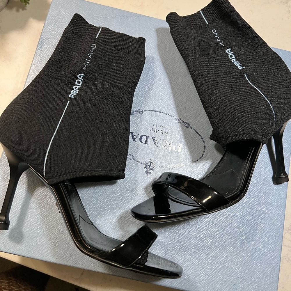 Prada Ankle Sock Sandal Heel